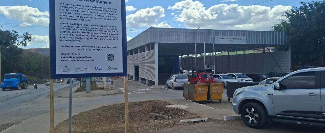 Projeto de Educação Ambiental da Pedreiras Contagem Instala Placa Informativa na Fercal